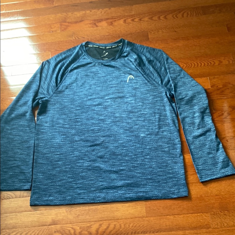 Blue Long Sleeve Athletic Shirt